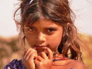Nomadenmädchen in Indien